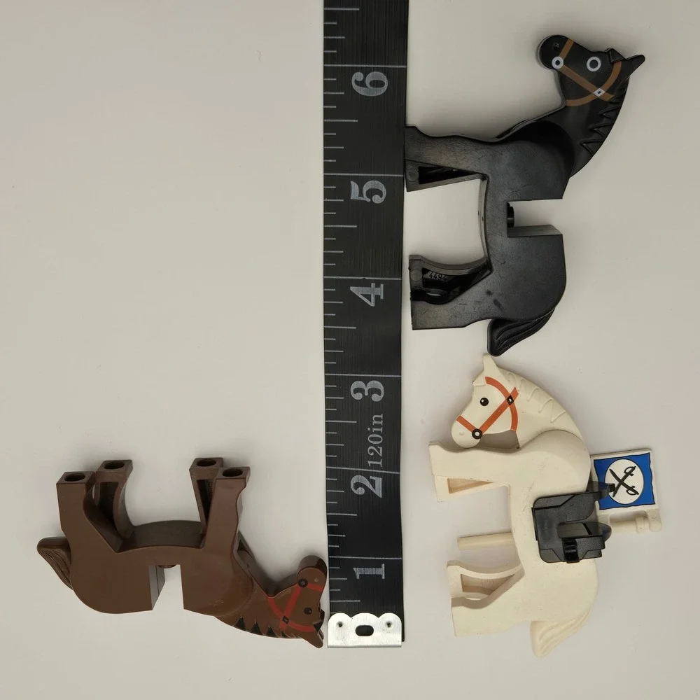 LEGO Vintage Castle Horse Lot 3pc Unisex Medieval Black Falcons Knight Aesthetic - Picture 4 of 4